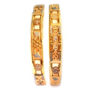 22k gold copper kadli bangles mga - gk036