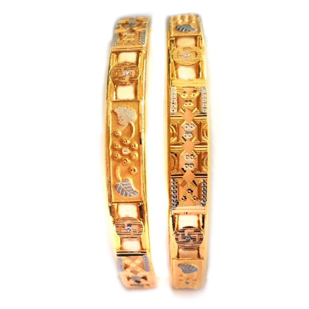 22k gold copper kadli bangles mga - gk036