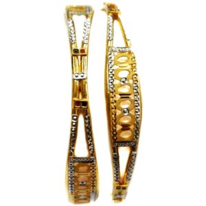 22k Gold Designer Copper Kadli Bangles MGA - GK017