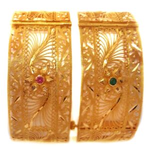 22k Gold Darbari baloya Bangles MGA - GP037