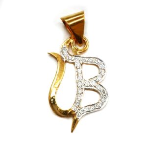 22k Gold Diamond UB Monogram Pendant MGA - MGP014