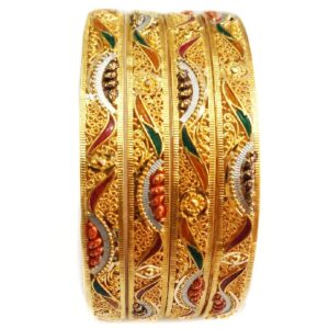 22k 4 piece fancy designer bangle kada mga - gp018