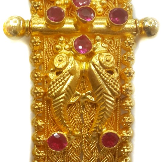 22k gold rajwadi peacock bangles mga - gp011 - Image 2