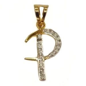 22K Gold Modern Style PD Monogram Pendant MGA -MGP004