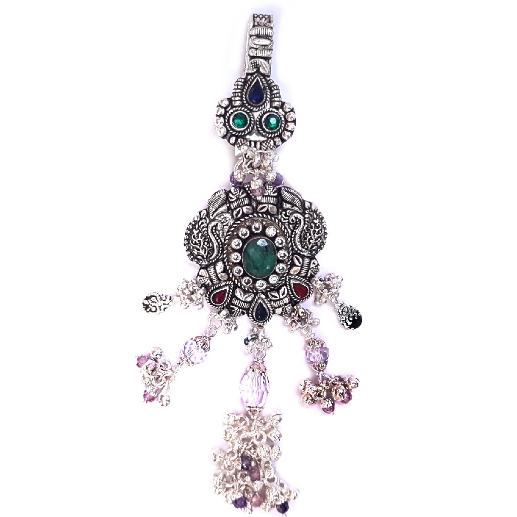 Green Diamond Antique Peacock Silver Juda MGA - JUS0058