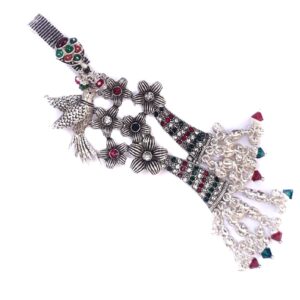 Oxidised bird flower pot shape silver juda mga - jus0046