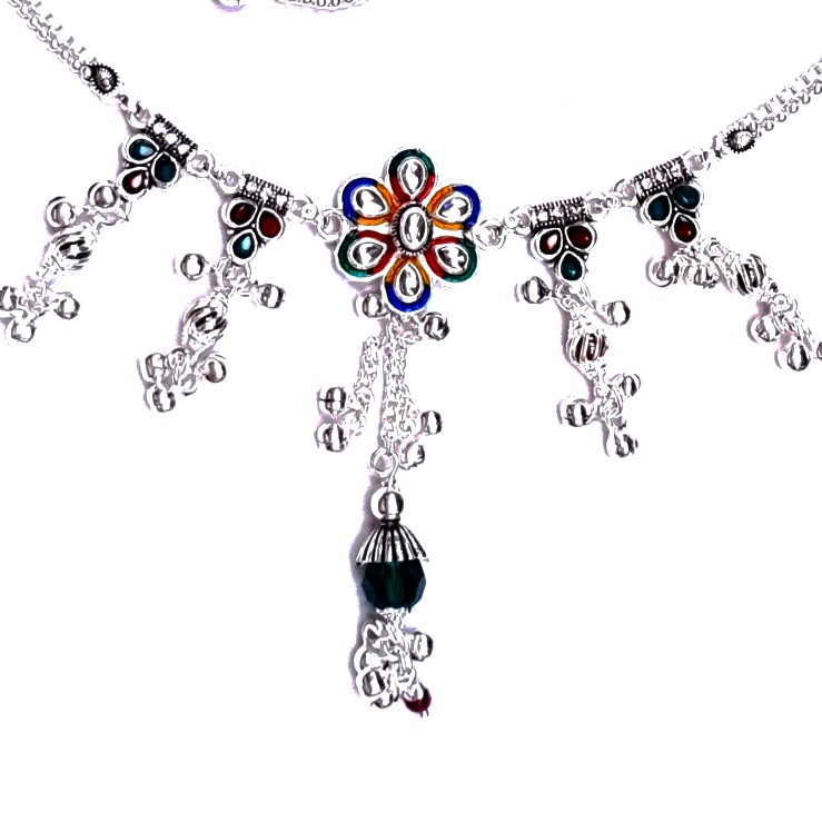 Meenakari fancy flower kandora mga - kns0010 - Image 2
