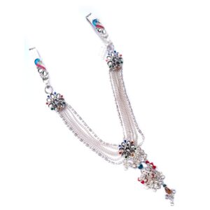 Flowers shape silver kandora mga - jus0031