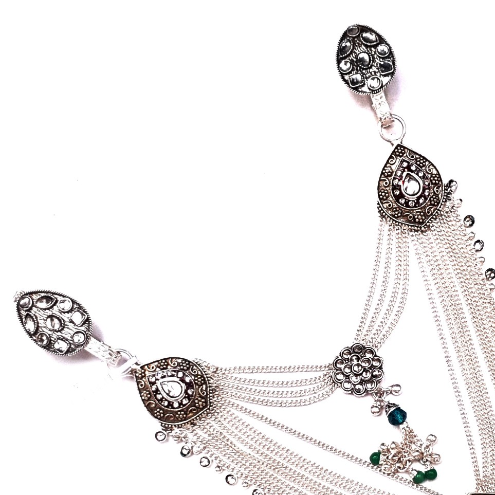 2 clips antique bridal silver juda mga - jus0038 - Image 3