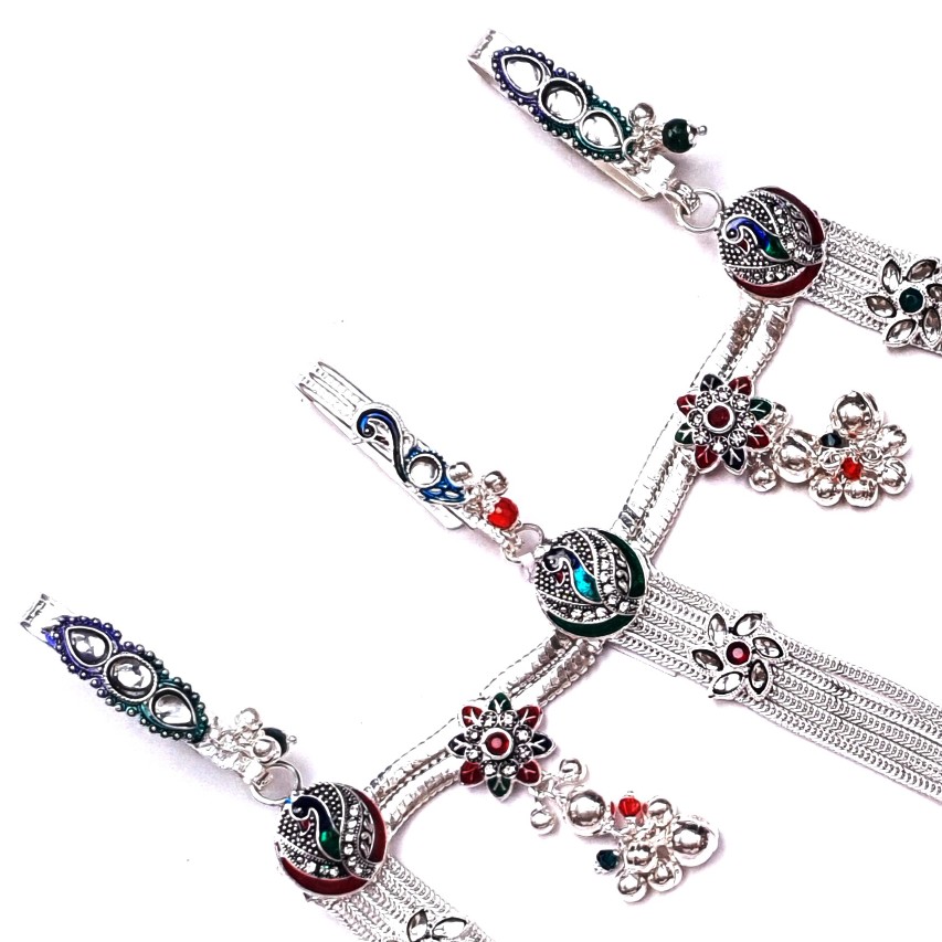 3 clips peacock silver juda mga - jus0059 - Image 2