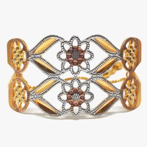 One gram gold forming fancy flower bracelet mga - bge0089