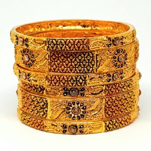 One gram gold forming calcutti kada bangles mga - bge0087