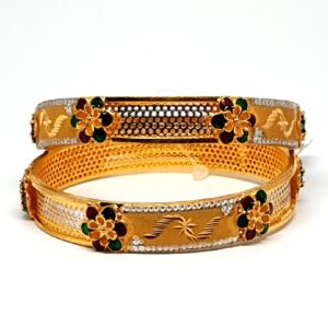 One gram gold forming kada bangles mga - bge0182