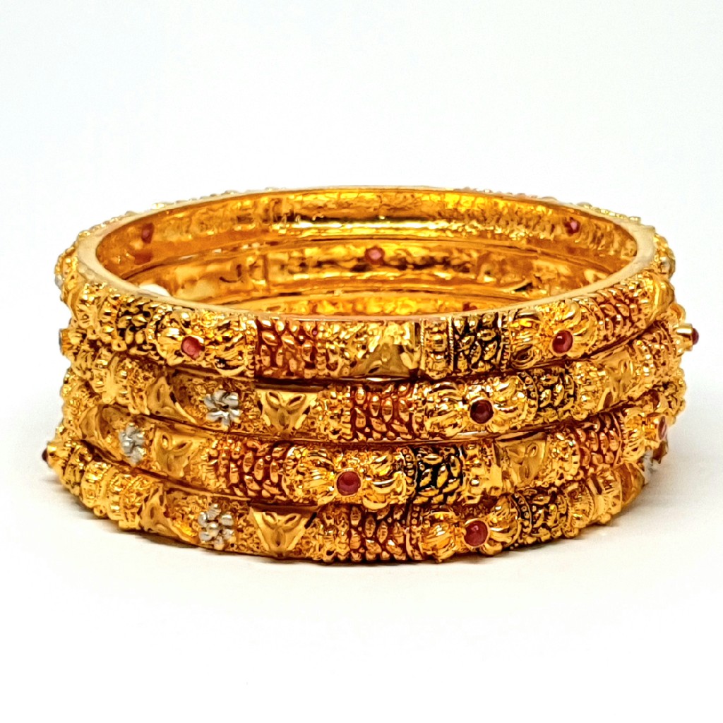 One gram gold forming kada bangles mga - bge0201