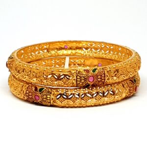 One gram gold forming kada bangles mga - bge0132