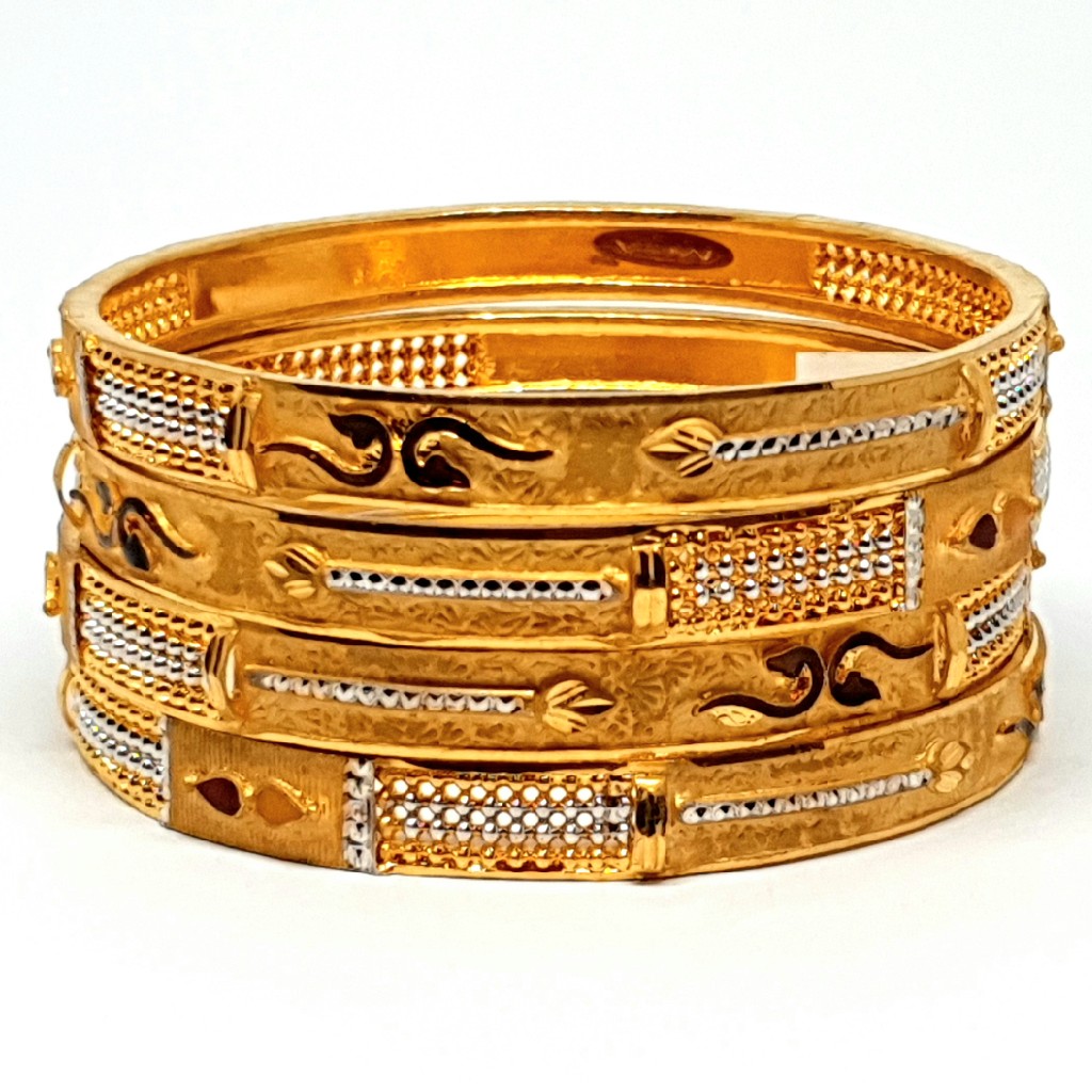 One gram gold forming kada bangles mga - bge0185