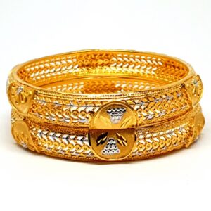 One gram gold forming kada bangles mga - bge0214