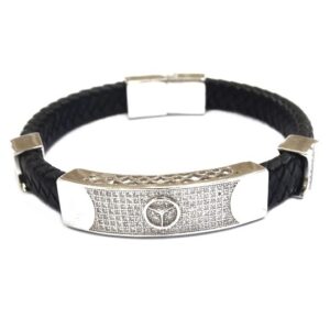 925 Sterling Silver Gents Mercedes Benz Kada Bracelet MGA - KRS0149
