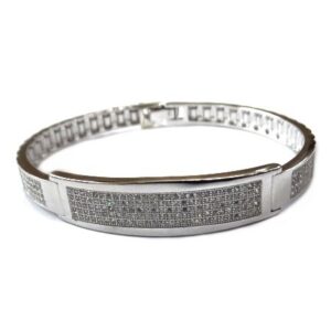 925 sterling silver gents kada bracelet mga - brs0385