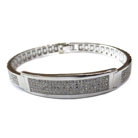 925 sterling silver gents kada bracelet mga - brs0385