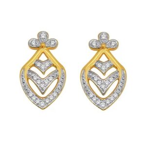 18k gold real diamond fancy earring mga - rde006