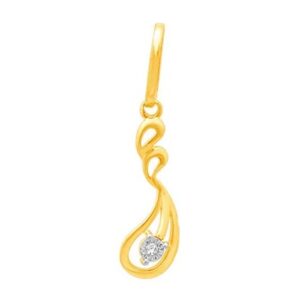 18k gold real diamond fancy pendant mga - rp0035