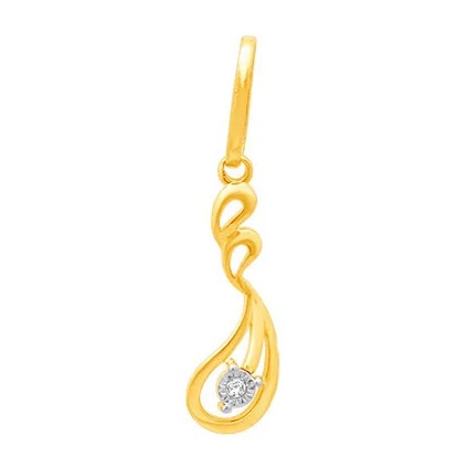 18k gold real diamond fancy pendant mga - rp0035