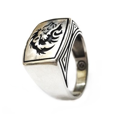 925 Sterling Silver Lion Ring MGA - GRS0630 - Image 2