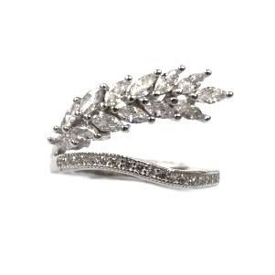 925 Sterling Silver Fancy Petals Shape Ring MGA - LRS1553 - Image 2