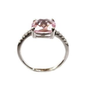925 Sterling Silver Fancy Colour Stone Ring MGA - LRS1554