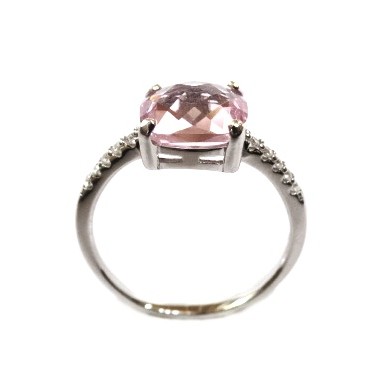 925 Sterling Silver Fancy Colour Stone Ring MGA - LRS1554