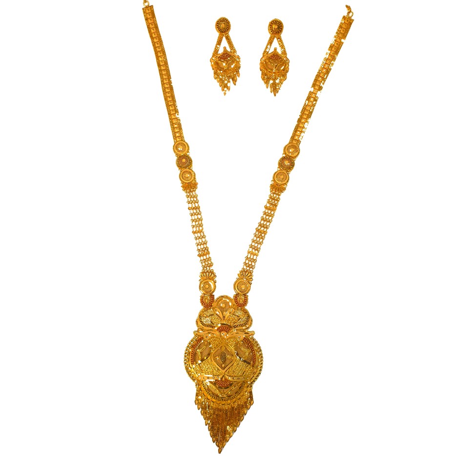 1 gram gold forming necklace set mga - gfn0035