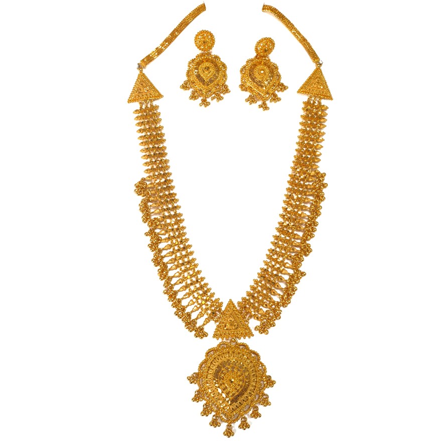 1 gram gold forming necklace set mga - gfn0034