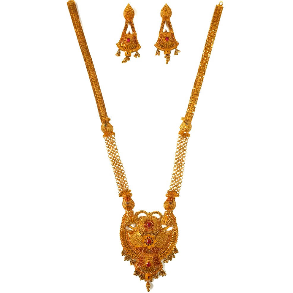 1 gram gold forming necklace set mga - gfn0033