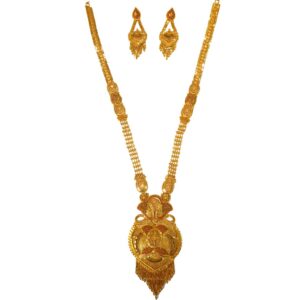 One gram gold forming necklace set mga - gfn0028