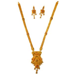 One gram gold forming necklace set mga - gfn0024