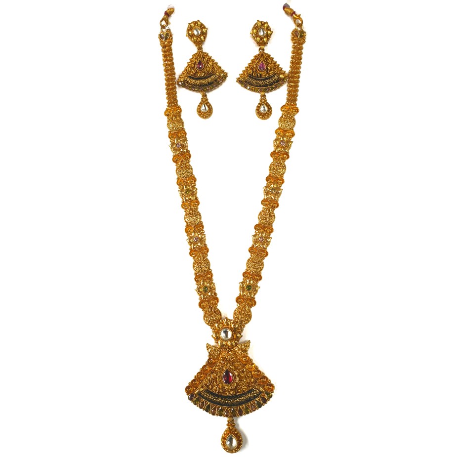1 gram gold forming necklace set mga - gfn0023