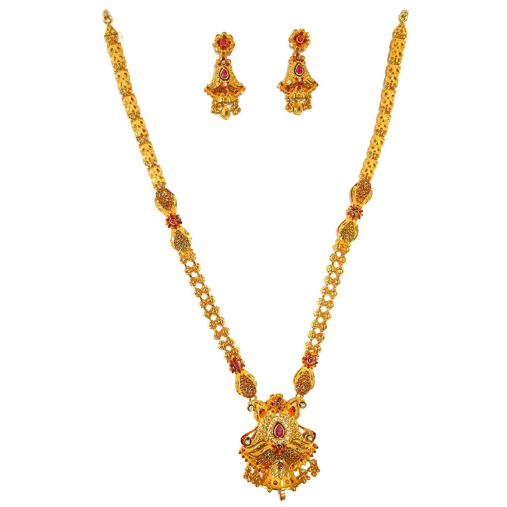 1 gram gold forming necklace set mga - gfn0016
