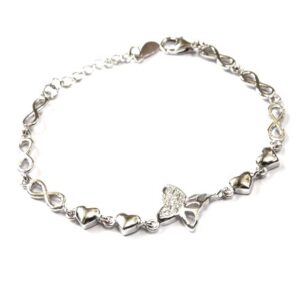 925 Sterling Silver Butterfly Bracelet MGA - BRS0415