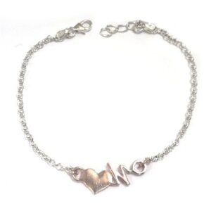 925 Sterling Silver Heart Shape Bracelet MGA - BRS0300