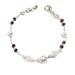 925 sterling silver pearl bracelet mga - brs0055