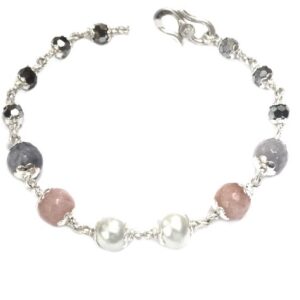 925 sterling silver pearl bracelet mga - brs0036