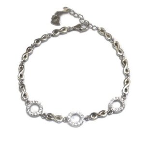 925 sterling silver round shape bracelet mga - brs0392