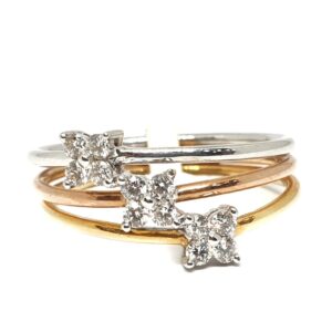 18k white gold rose gold yellow gold ring mga - rdr0043