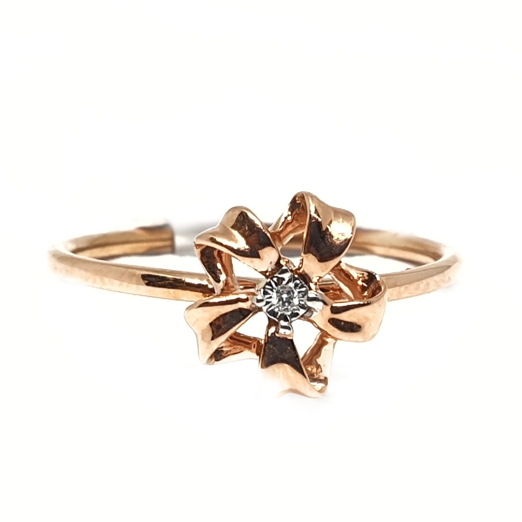 18k rose gold real diamond ring mga - rdr0042
