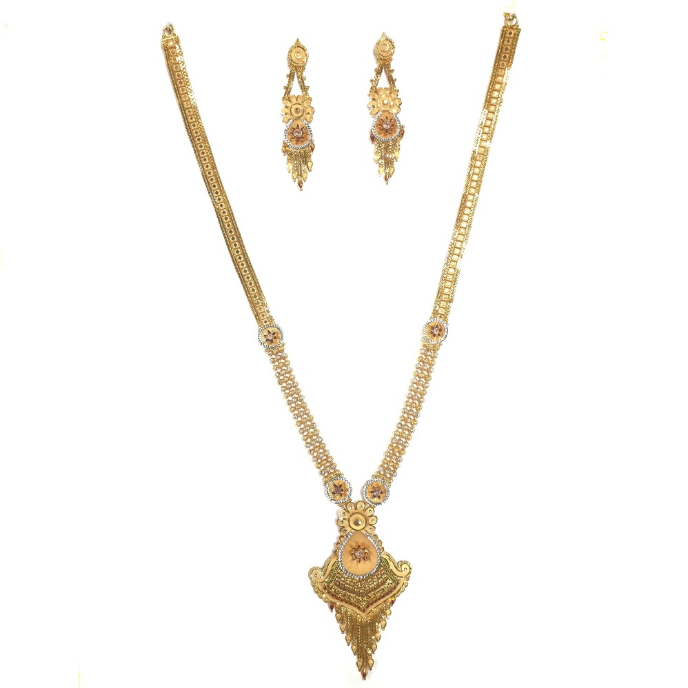 1 gram gold forming necklace set mga - gf0014