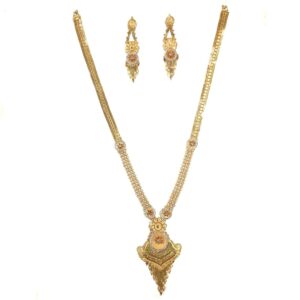 1 gram gold forming necklace set mga - gf0014