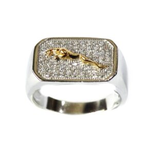 925 Sterling Silver Jaguar Ring MGA - SR002