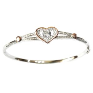 925 Sterling Silver Heart Shape Bracelet MGA - SB0013