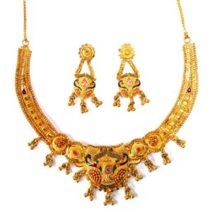 1 gram gold forming necklace set mga - gfn007